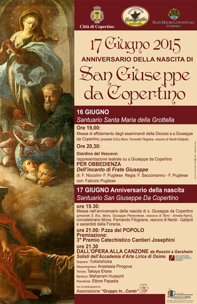 17 Giugno 2015 Anniversario della nasciata di San Giuseppe da Copertino...