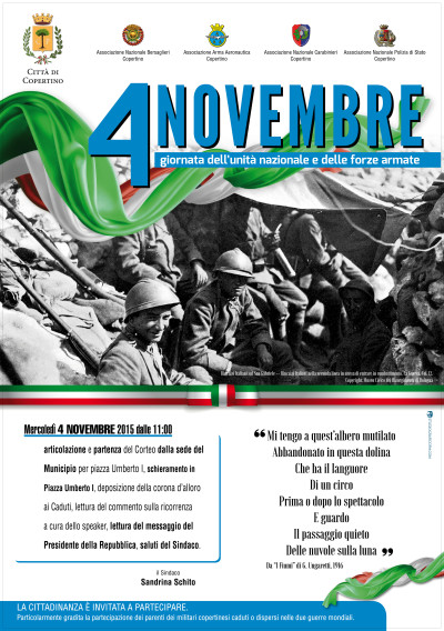 IV NOVEMBRE 2015 GIORNATA DELL'UNITA' NAZIONALE E DELLE FORZE ARM...