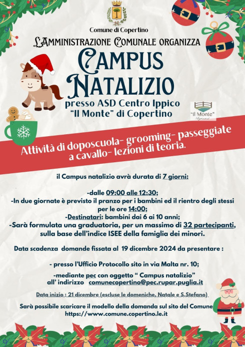 CAMPUS NATALIZIO PRESSO ASD CENTRO IPPICO IL MONTE